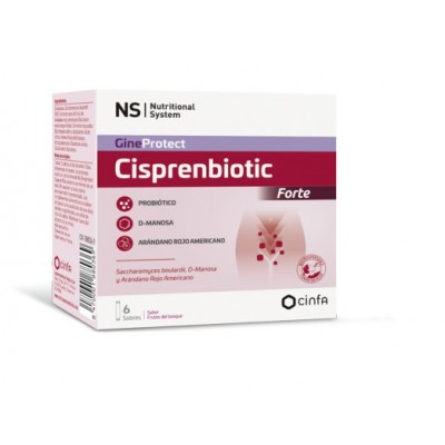 NS GINEPROTECT CISPRENBIOTIC FORTE 6 SOBRES 22 G SABOR FRUTOS DEL BOSQUE
