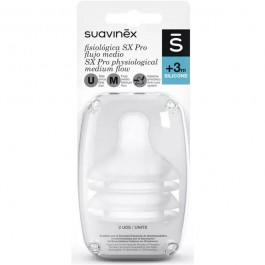 TETINA SILICONA FISIOLOGICA FLUJO M SUAVINEX 2 UNIDADES