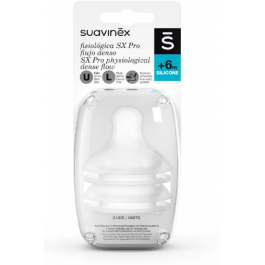 TETINA SILICONA FISIOLOGICA FLUJO L SUAVINEX 2 UNIDADES