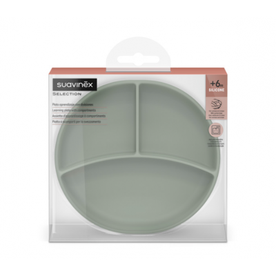 PLATO CON DIVISIONES SILICONA SUAVINEX SELECTION  4 MESES 1 UNIDAD COLOUR ESSENCE