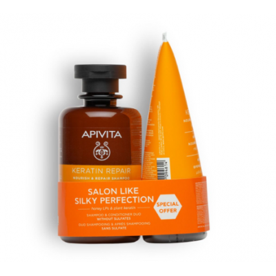 APIVITA PACK KERATINA REPAIR CHAMPÚ  ACONDICIONADOR