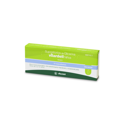 SUPOSITORIOS DE GLICERINA VILARDELL NIÑOS 158 G 12 SUPOSITORIOS BLISTER