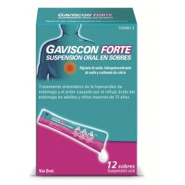 GAVISCON FORTE 12 SOBRES SUSPENSION ORAL 10 ML