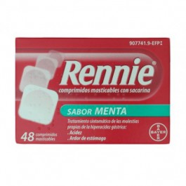 RENNIE 680 mg80 mg 48 COMPRIMIDOS MASTICABLES CON SACARINA