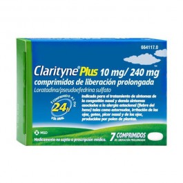 CLARITYNE PLUS 10 MG240 MG 7 COMPRIMIDOS LIBERACION PROLONGADA