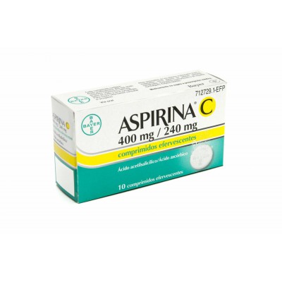 ASPIRINA C 400 MG240 MG 10 COMPRIMIDOS EFERVESCENTES