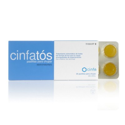 CINFATOS ANTITUSIVO 10 MG 20 PASTILLAS PARA CHUPAR