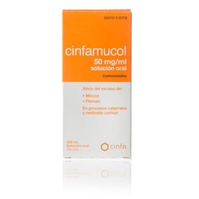 CINFAMUCOL CARBOCISTEINA 50 MGML SOLUCION ORAL 1 FRASCO 200 ML