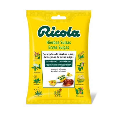 RICOLA CARAMELOS SIN AZUCAR HIERBAS CON STEVIA BOLSA  70 G