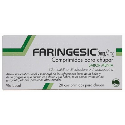 FARINGESIC 5 MG5 MG 20 COMPRIMIDOS PARA CHUPAR SABOR MENTA